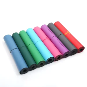 Waterproof Thick Cork Rubber Yoga Mat Set with Carry Strap and Custom Logo