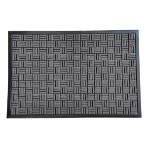 Waterproof Washable Custom Jacquard Braided Loop Pile Anti-Skid Woven Rubber Extra Thick Outdoor Door Mat