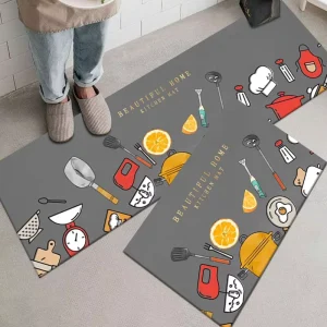 Waterproof Washable Pet-Friendly Cushioned Rubber Anti-Fatigue Non-Slip Kitchen Floor Mat Set