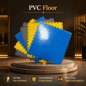 Wear-Resistant PVC Industrial Flooring, Anti-Slip, Fire-Retardant, Chemical-Resistant, for Warehouse and Factory