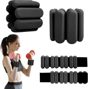 Wearable Adjustable Pair Silicone 2lb/4lb Wrist and Ankle Weights for Gym and Home Workouts