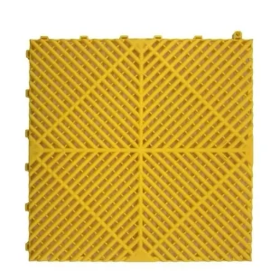 Weather-Resistant Car Wash Floor Grating Interlocking Garage Floor Tiles 18mm Heavy-Duty PP Floor Decking
