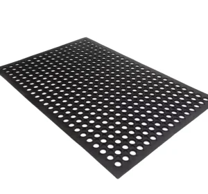 Weatherproof Anti-Slip Drainage Hole Rubber Flooring Mat for Doors, Kitchens, and Workshops