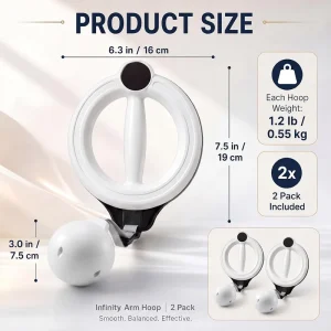 Weighted Exercise Hoop, Hand-Cranked, Forearm and Finger Strength Training