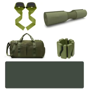 Weightlifting Band TPE Yoga Mat Silicone Ankle Weight Barbell Pad Yoga Gym Bag Set for Yoga and Pilates