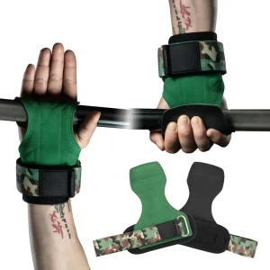 Weightlifting Hand Grips with Anti-Slip Padding and Wrist Support for Bodybuilding and CrossFit