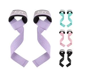 Weightlifting Straps with Non-Slip Silicone Grip and Wrist Wraps