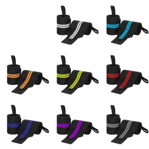 Weightlifting Wrist Wraps Wrist Support Stretch Strap with Thumb Loop for Powerlifting Strength Training Unisex