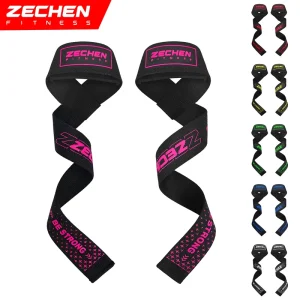 Weightlifting and Powerlifting Lifting Straps with Anti-Slip Silicone Print