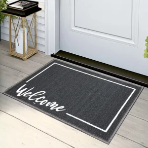 Welcome Doormat Nylon Surface TPR Anti-Slip Backing Indoor Entrance Mat Custom Printed Pattern