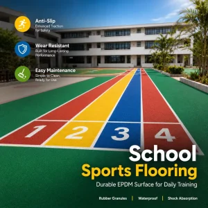 Wet Pour EPDM Granules Rubber Crumb Flooring Shock Absorption Eco Friendly for Playgrounds Running Tracks and Kindergartens
