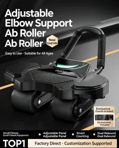 Wheel with Elbow Support Automatic Rebound TPE & PP Home Fitness Equipment