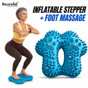 White Inflatable Stepper for Indoor Cardio and Lower Body Exercise