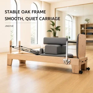 White Maple Pilates Reformer Bed Silent Carriage Yoga Equipment for Personal Training