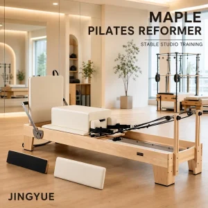 White Maple Pilates Reformer Machine for Fitness Rooms