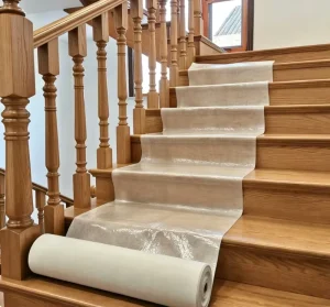 White Self-Adhesive Felt Floor Protector Fleece for Renovation and Construction