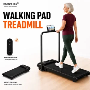 White Treadmill Walking Pad for Indoor Home Cardio Exercise
