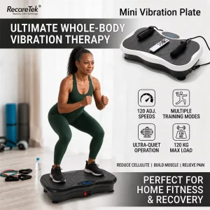 Whole-Body 4D Vibration Plate Exercise Machine, 30 Hz Electromagnetic Massage Platform for Home Use