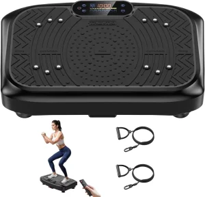 Whole Body Vibration Plate Exercise Machine with Massage, Vertical Direction, Home Use
