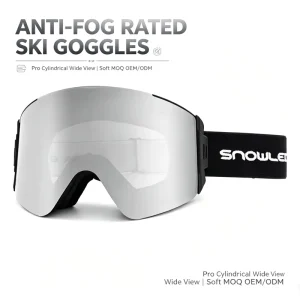 Wide-View Anti-Fog OTG Cylindrical Snowboard Ski Goggles with Nose Guard