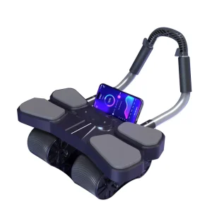 Widened Four-Roller Automatic-Rebound Abdominal Wheel with Elbow Support