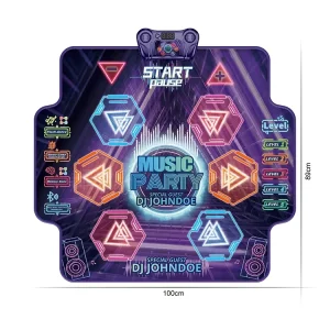 Wireless LED Electronic Dance Pad with 5 Game Modes and Musical Lighting for Kids