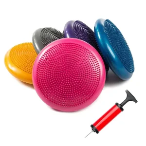Wobble Balance Disc Anti-Burst Exercise Cushion with Hand Pump