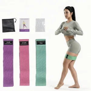 Women’s Adjustable Non-Slip Elastic Booty Exercise Band, 15-30 kg, Polyester Fabric
