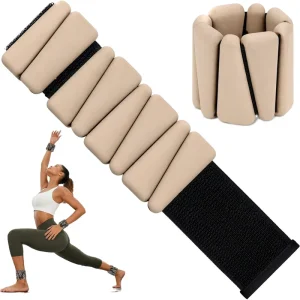 Women’s Adjustable Wrist and Ankle Weights, 2 lb, Triangular Design