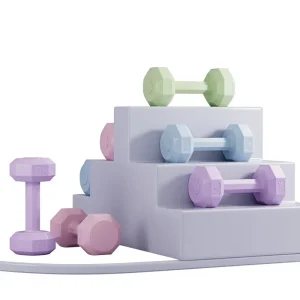 Women’s Cement Dumbbells YL 01 for Home Fitness Compact Barbell Pair 1kg 2kg Arm Toning Teens Young Adults
