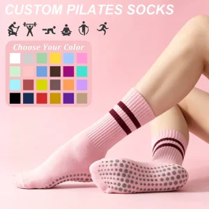 Women’s Cotton Anti-Slip Grip Socks for Pilates, Yoga and Ballet