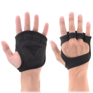 Women’s Half-Finger Polyester Wrist Gloves for Dumbbell and Barbell Training Non-Slip Palm Protection