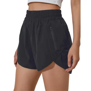 Women’s High Waisted Running Shorts 2 in 1 Athletic Gym Shorts with Brief Liner Bulk Supplier OEM ODM