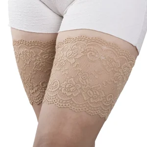 Women’s Lightweight Elastic Lace Spandex Nylon Anti-Slip Breathable Anti-Chafe Thigh Cover