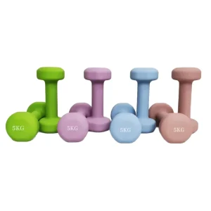 Women’s Macaron Color Small Dipped Dumbbell Set for Yoga Fitness Home Exercise
