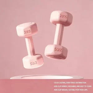 Women’s Non-Slip Toning Dumbbells for Home, Arms, Legs and Core, Compact and Quiet