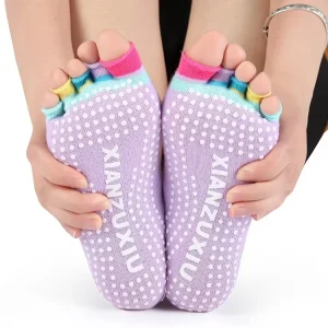 Women’s Pilates and Yoga Antiskid Five-Toe Compression Socks
