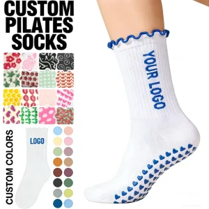 Women’s Ruffle Grip Sports Socks for Yoga, Pilates, and Athletics