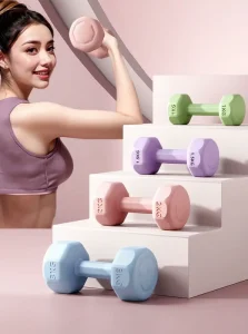 Women’s and Children’s Small Coated Plastic Dumbbells for Home Gym Strength Training