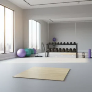 Wood Grain Interlocking Floor Protection Mat PVC Anti-Fatigue Printed Foam Tiles