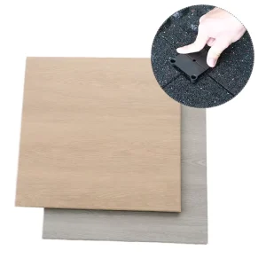 Wood Grain Rubber Floor Mat Durable Anti Slip Shock Absorbing Eco Custom Playground Flooring