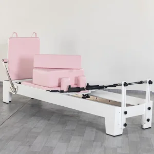 Wood Pilates Reformer Bed for Home Workout and Yoga Fitness