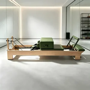 Wood Pilates Reformer W15B Solid Beech Wood for Daily Studio Use