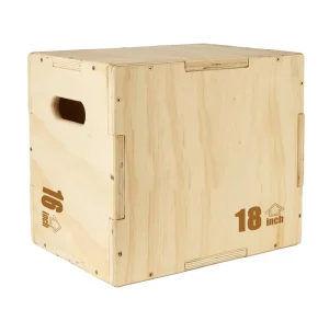 Wood Plyo Box 3-in-1 Non-Slip Plyometric Jump Box for Home Gym 400 Lbs Bearing Fitness Launch Box