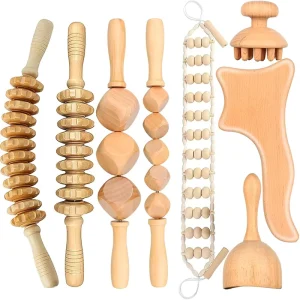 Wood Therapy Massage Tools Lymphatic Drainage Massager Maderoterapia Kit Wooden Body Massager for Muscle Pain Relief