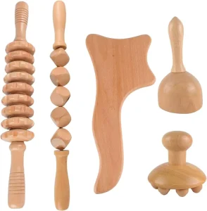 Wood Therapy Massage Tools Wooden Massage Roller Therapy Stick for Cellulite and Trigger Point Relief