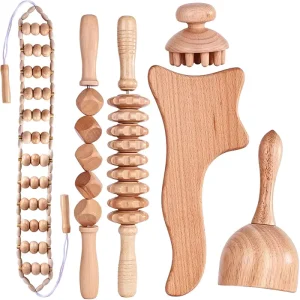 Wood Therapy Muscle Release Roller Kit Wood Massage Guasha Set