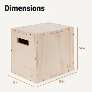 Wooden 3-in-1 Multi-functional Jump Box for Home Gym Training with Customized Color & Logo Freestanding Design