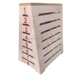 Wooden Plyo Jump Vaulting Boxes with Adjustable Height, Various Sizes and Shapes, for Indoor Commercial Use