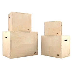 Wooden Plyometric Jump Box 3 in 1 Durable Eco-Friendly Commercial Fitness Equipment